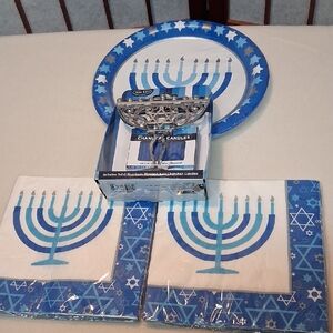 Blue and White Hanukkah Set